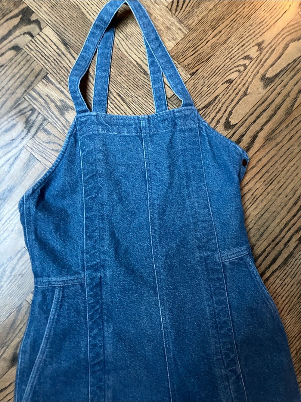 Apiece Apart NYC Carmen Blue Denim Wide-Leg Overalls 6 - Picture 5 of 10